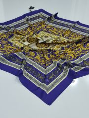 LABUTİK VAROK MODEL TİVİL EŞARP KREM MORCİVERT