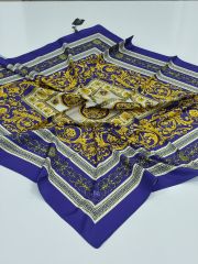 LABUTİK VERSACE MODEL TİVİL EŞARP KREM MORCİVERT
