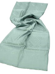 FENDİ F DESEN İPEK JAKARLI ŞAL MİNT YEŞİLİ