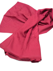 FENDİ F DESEN İPEK JAKARLI ŞAL BORDO