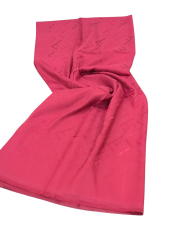 FENDİ F DESEN İPEK JAKARLI ŞAL BORDO