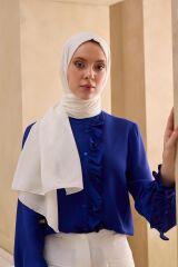 CARDİON JAKARLI ŞAL HOLOGRAM DESEN KIRIK BEYAZ