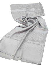 FENDİ F DESEN İPEK JAKARLI ŞAL GÜMÜŞ