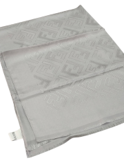 FENDİ F DESEN İPEK JAKARLI ŞAL GÜMÜŞ