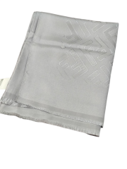 FENDİ F DESEN İPEK JAKARLI ŞAL GÜMÜŞ