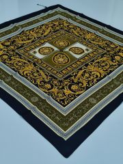 LABUTİK VAROK MODEL TİVİL EŞARP SİYAH HAKİ YEŞİL