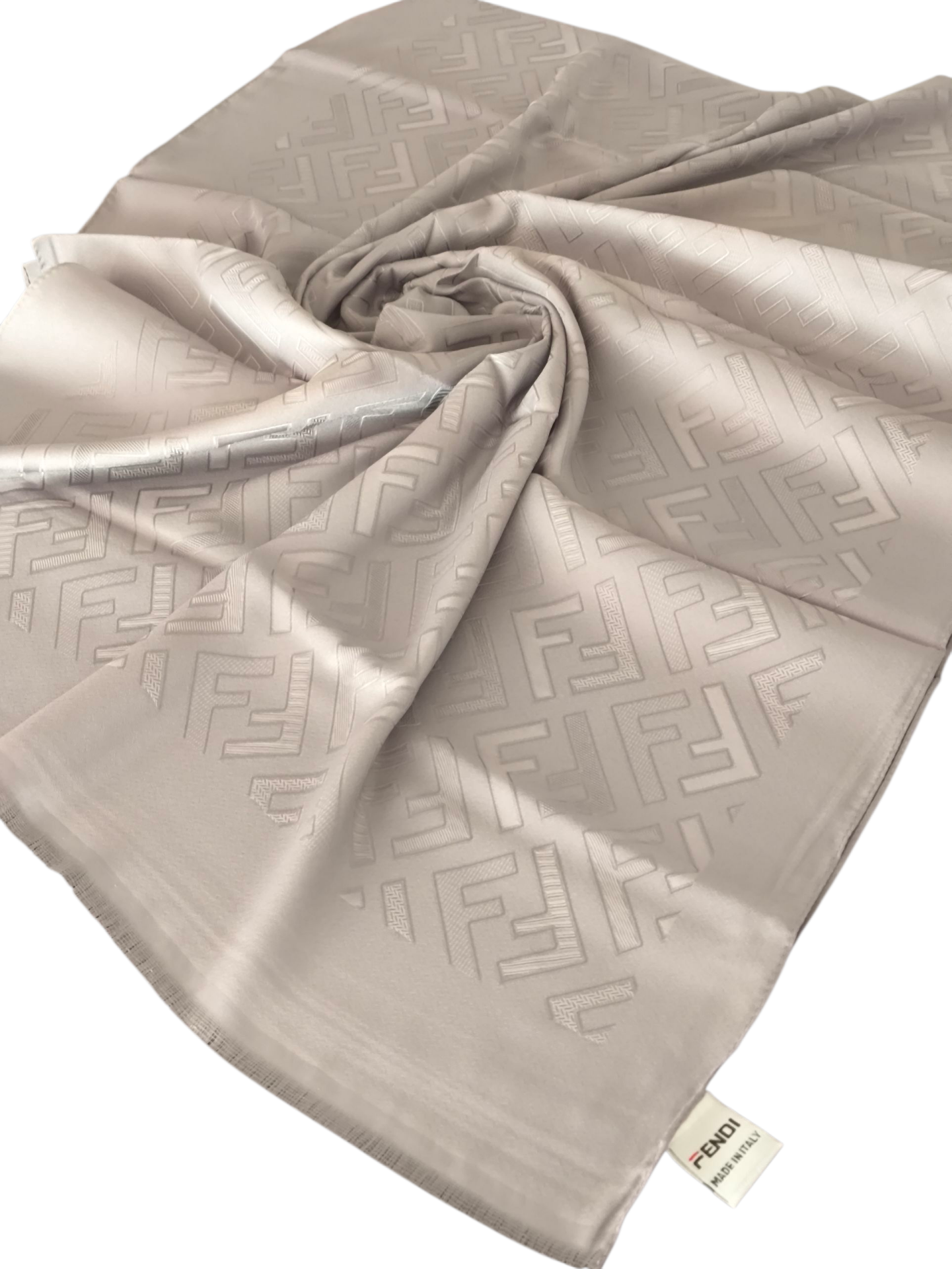 FENDİ F DESEN İPEK JAKARLI ŞAL AÇIK VİZON