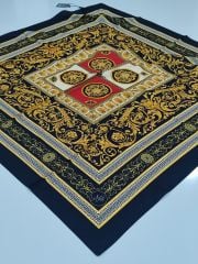 LABUTİK VAROK MODEL TİVİL EŞARP SİYAH KIRMIZI