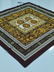 LABUTİK VAROK MODEL TİVİL EŞARP SİYAH LİMON SARI