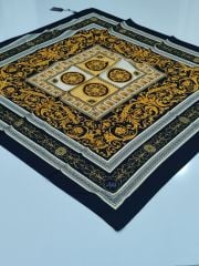 LABUTİK VERSACE MODEL TİVİL EŞARP SİYAH SARI
