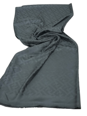 FENDİ F DESEN  MAT  İPEK JAKARLI ŞAL SİYAH