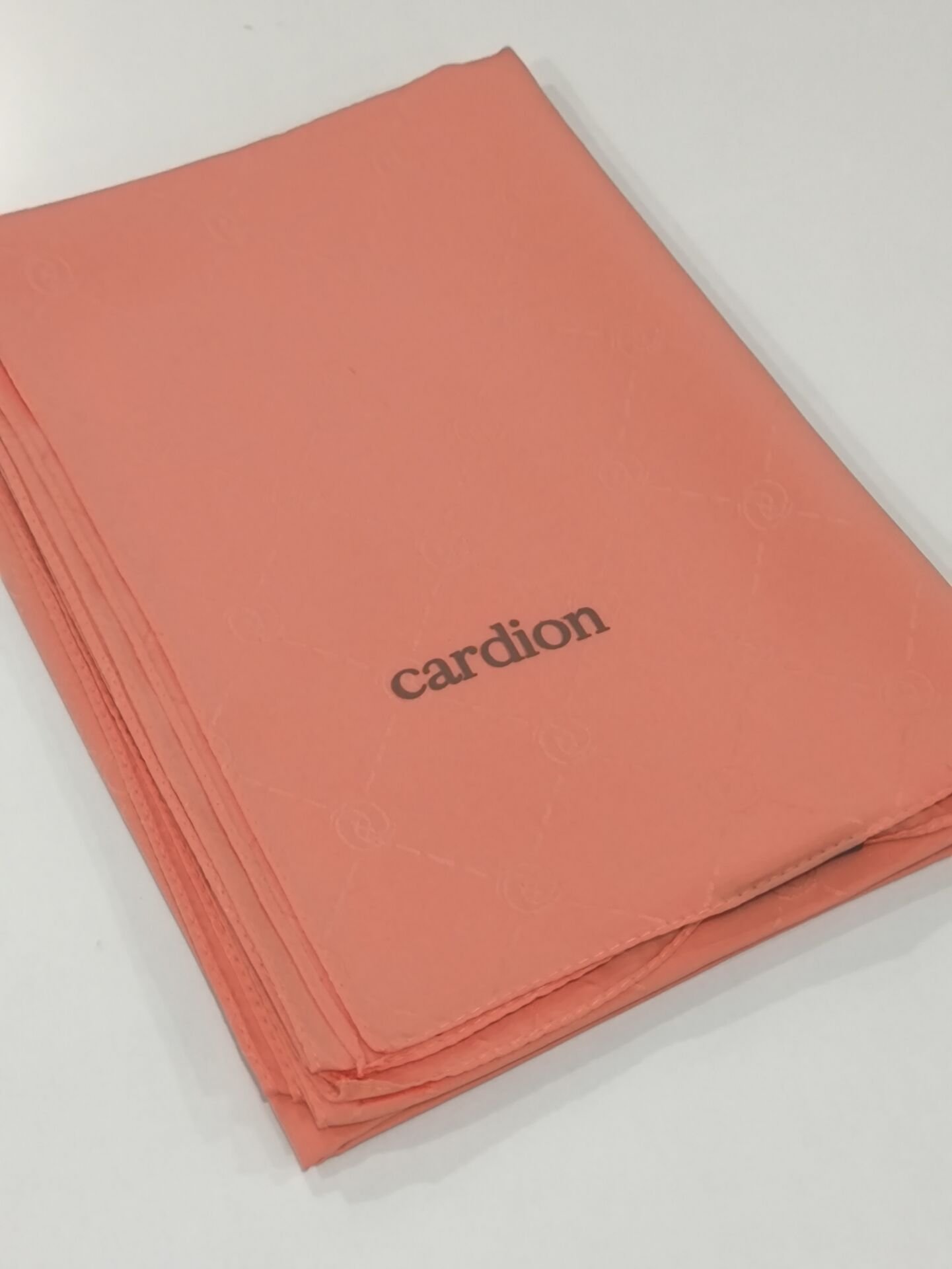 CARDİON JAKARLI ŞAL MONOGRAM DESEN MERCAN