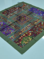 SİLKHOME KİLİM  DESEN  TİVİL EŞARP HAKİ YEŞİL