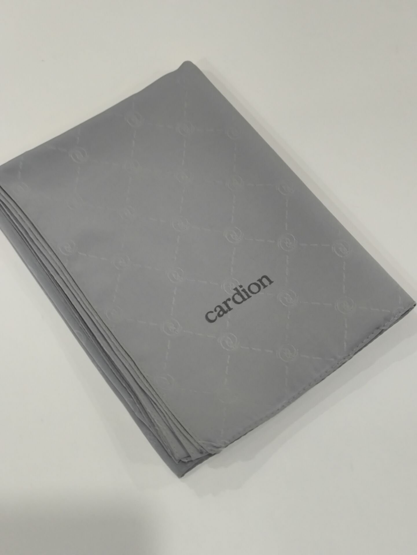 CARDİON JAKARLI ŞAL MONOGRAM DESEN GRİ