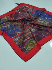 SİLKHOME KİLİM  DESEN  TİVİL EŞARP KIRMIZI