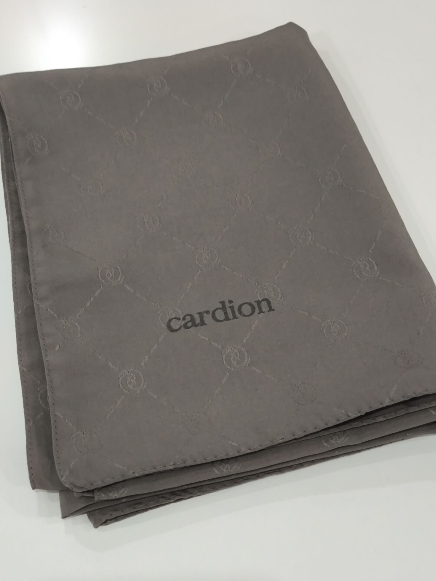 CARDİON JAKARLI ŞAL MONOGRAM DESEN KOYU VİZON