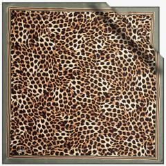 AKER SURA İPEK EŞARP NOSTALJİ LEOPAR DESEN 7984-351