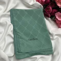 CARDİON JAKARLI ŞAL MONOGRAM DESEN MİNT YEŞİLİ