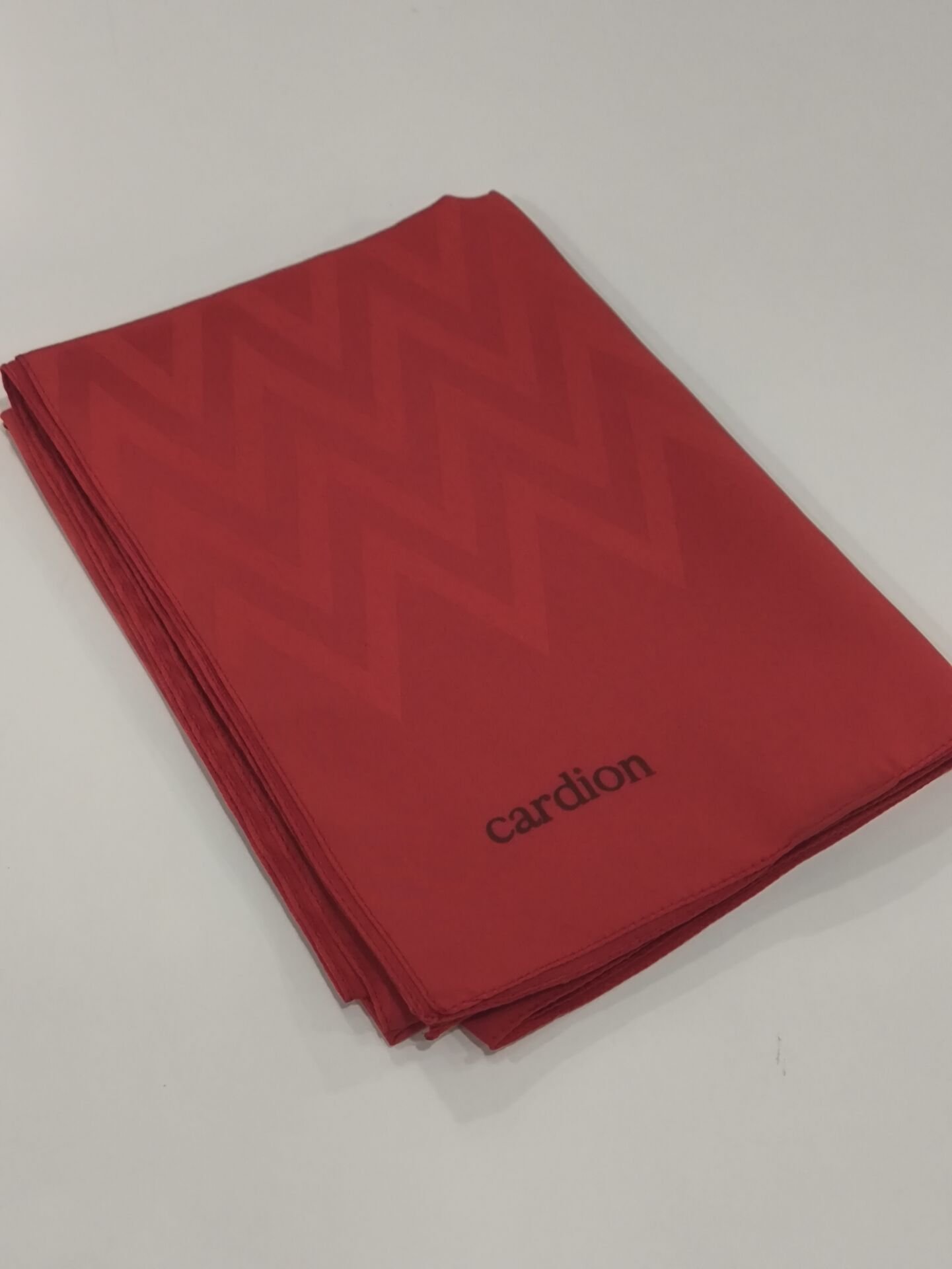 CARDİON JAKARLI ŞAL ZİGZAG DESEN KIRMIZI