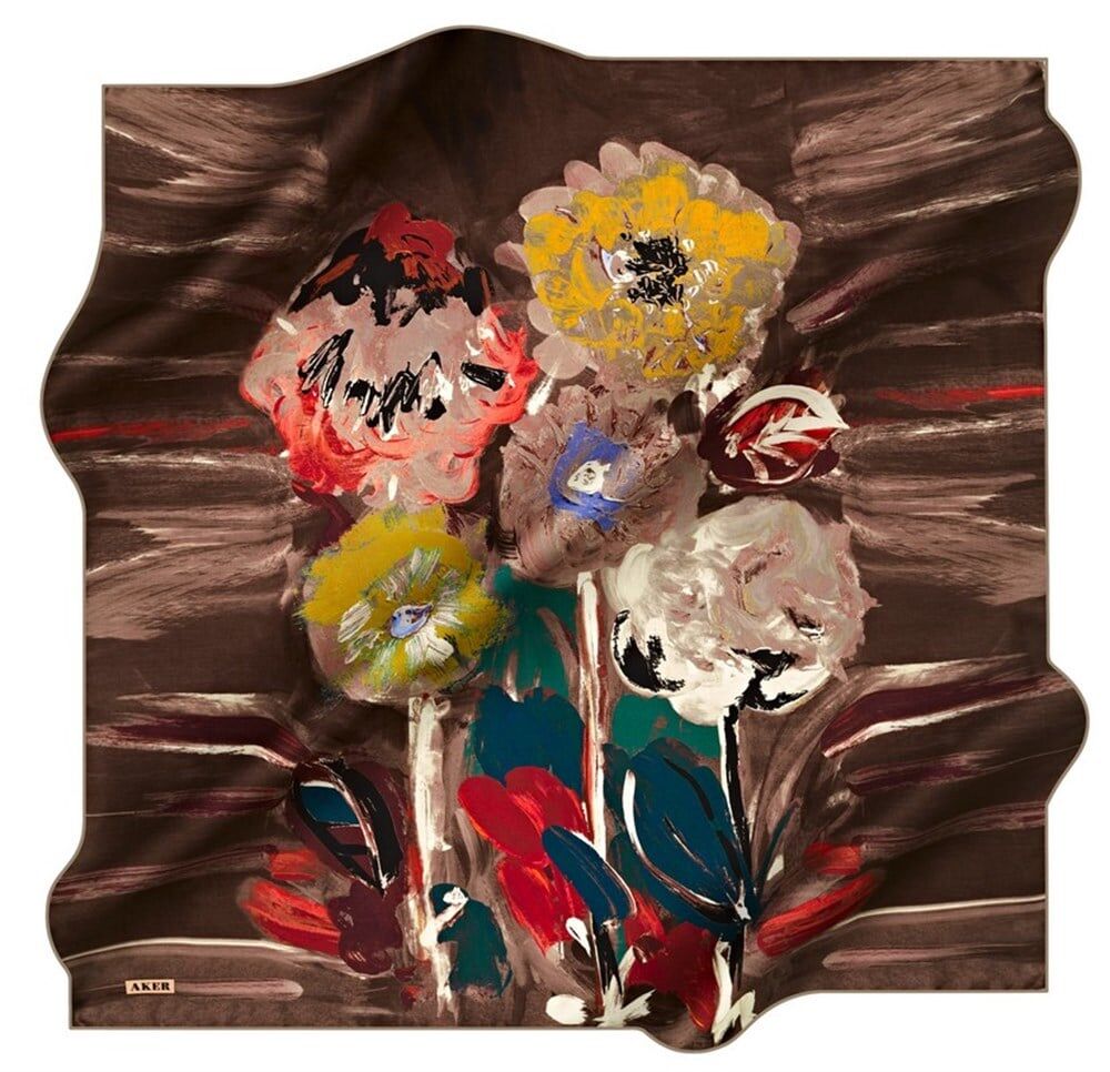 AKER NOSTALJİ TİVİL İPEK EŞARP 8536-931