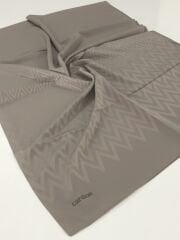 CARDİON JAKARLI ŞAL ZİGZAG DESEN KOYU VİZON