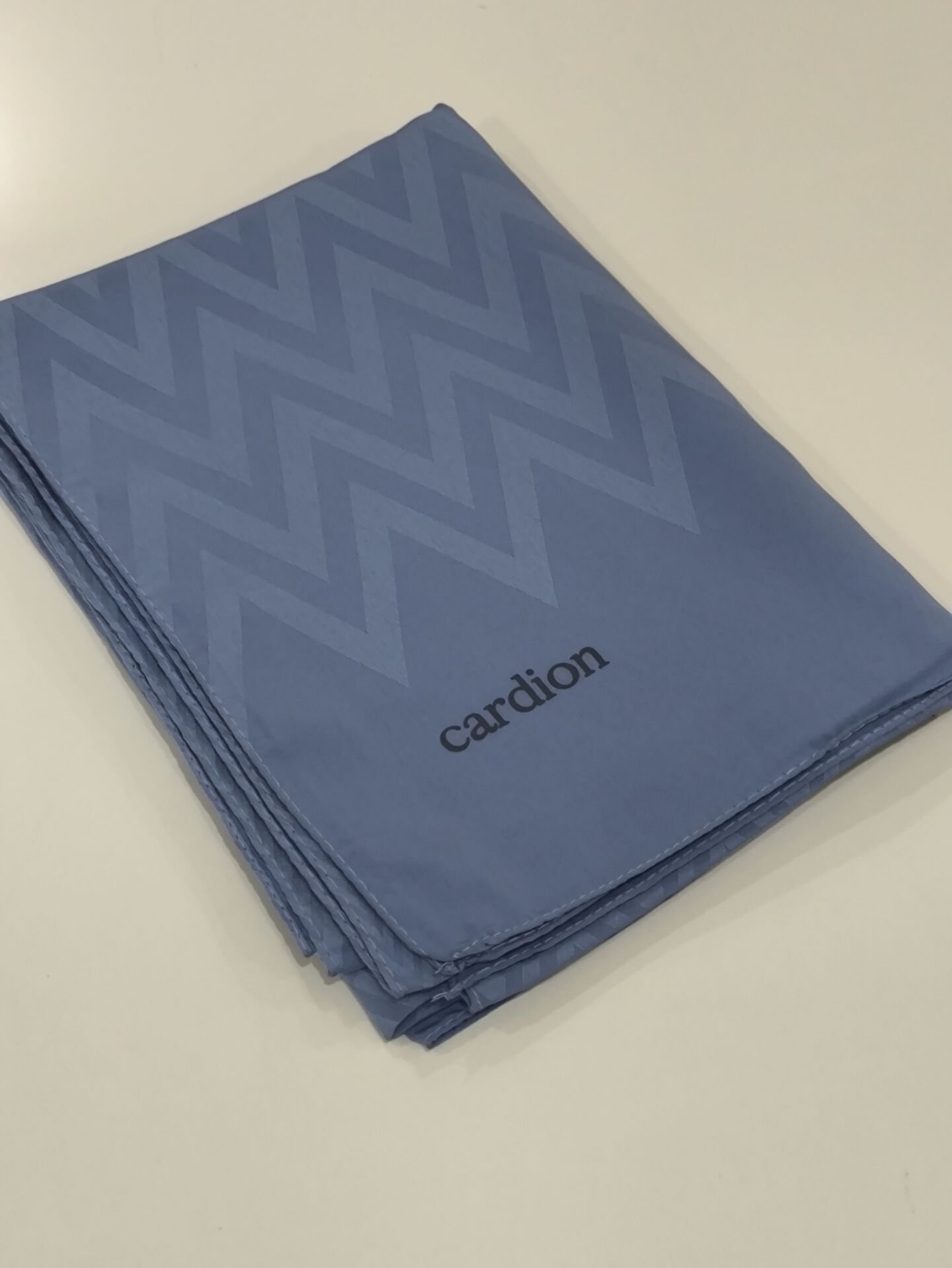 CARDİON JAKARLI ŞAL ZİGZAG DESEN AÇIK MAVİ