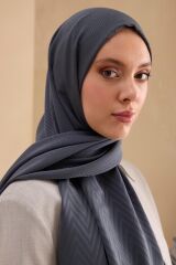 CARDİON JAKARLI ŞAL ZİGZAG DESEN ANTRASİT