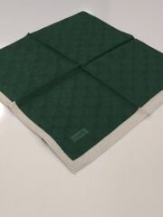 PİRAMİT MONOGRAM JAKARLI EŞARP ÇERVEVELİ BENETTON YEŞİLİ KREM