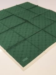 PİRAMİT MONOGRAM JAKARLI EŞARP ÇERVEVELİ BENETTON YEŞİLİ KREM