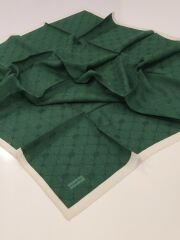 PİRAMİT MONOGRAM JAKARLI EŞARP ÇERVEVELİ BENETTON YEŞİLİ KREM