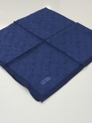 PİRAMİT MONOGRAM JAKARLI EŞARP ÇERVEVELİ KOT MAVİ LACİVERT