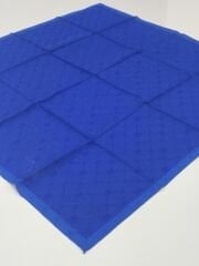 PİRAMİT MONOGRAM JAKARLI EŞARP ÇERÇEVELİ SAKS MAVİSİ