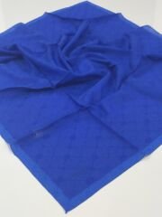 PİRAMİT MONOGRAM JAKARLI EŞARP ÇERVEVELİ SAKS MAVİSİ