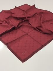 PİRAMİT MONOGRAM JAKARLI EŞARP ÇERVEVELİ BORDO