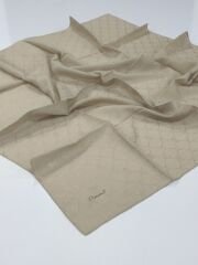 PİRAMİT MONOGRAM JAKARLI EŞARP KARAMEL