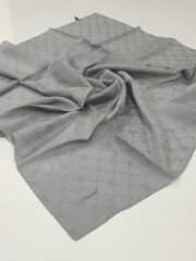 PİRAMİT MONOGRAM JAKARLI EŞARP GRİ