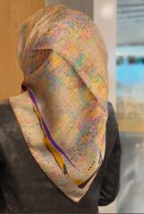 AKER NOSTALJİ SURA İPEK EŞARP 8973-331