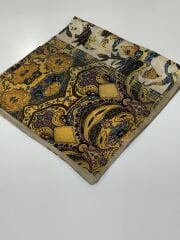 VUAL İPEK ŞAL ETNİK  DESEN TAŞ MAVİ MOR