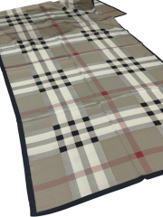 EKOSE DESEN VUAL İPEK ŞAL SİYAH VİZON