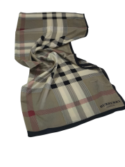 BURBERRY  VUAL İPEK ŞAL SİYAH VİZON