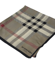 BURBERRY  VUAL İPEK ŞAL SİYAH VİZON