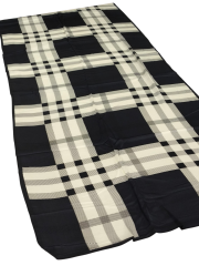 BURBERRY  VUAL İPEK ŞAL SİYAH KREM