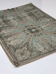 VUAL İPEK ŞAL ETNİK DESEN PUDRA YEŞİL