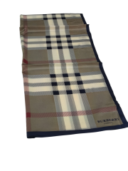 BURBERRY  VUAL İPEK ŞAL LACİVERT VİZON