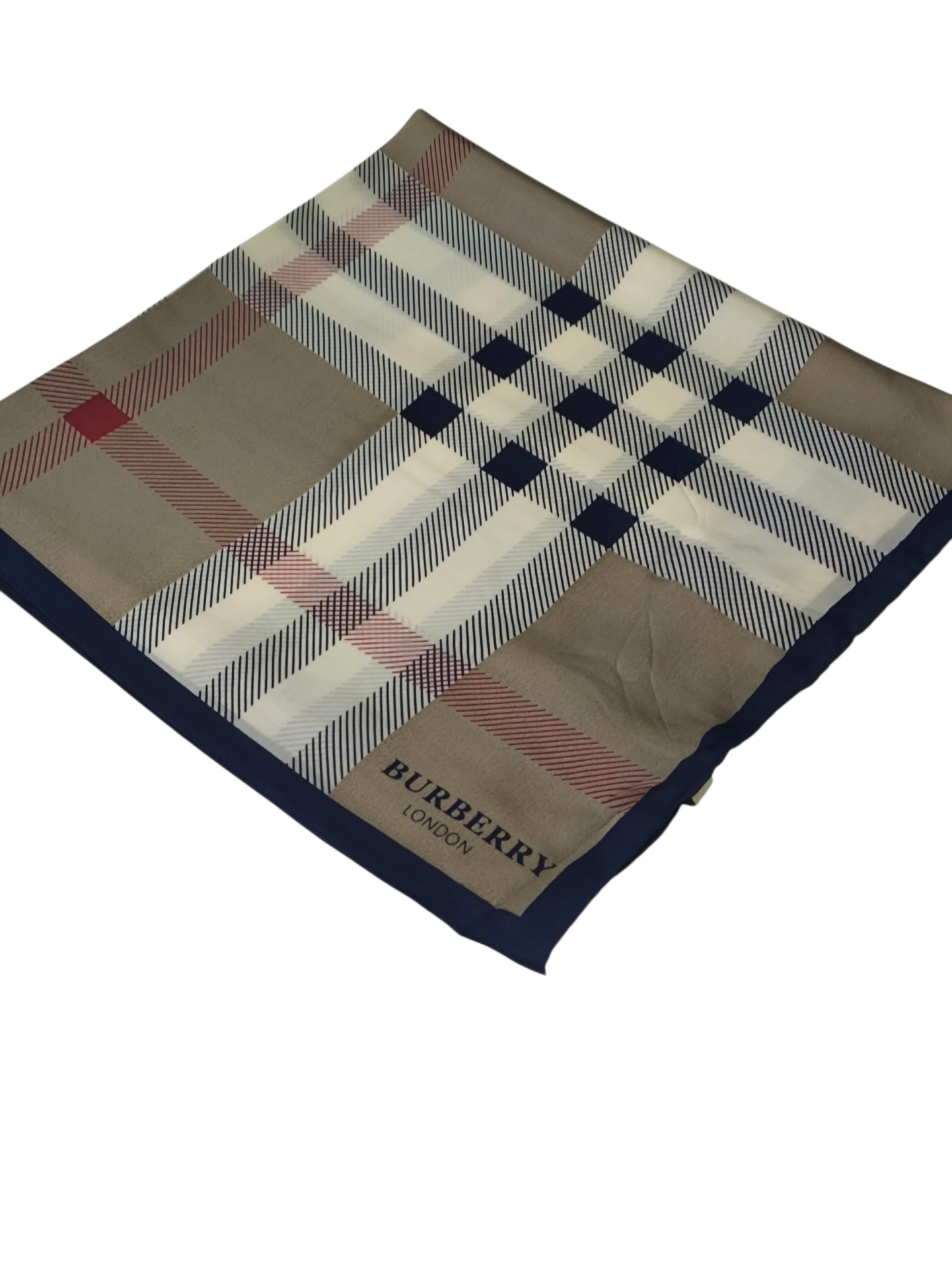 EKOSE DESEN VUAL İPEK ŞAL LACİVERT VİZON