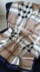 BURBERRY  VUAL İPEK ŞAL LACİVERT VİZON