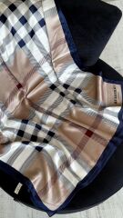 BURBERRY  VUAL İPEK ŞAL LACİVERT VİZON