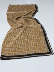 VUAL İPEK ŞAL  F DESEN KAHVERENGİ SOĞAN KABUĞU