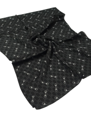 GUCCİ VUAL İPEK ŞAL G BASKILI SİYAH