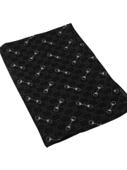 VUAL İPEK ŞAL G BASKILI SİYAH